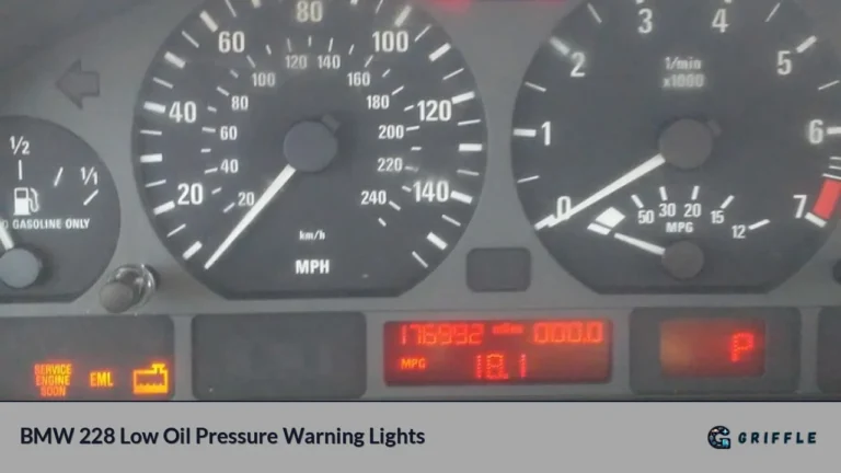 BMW 228 Low Oil Pressure Warning Lights