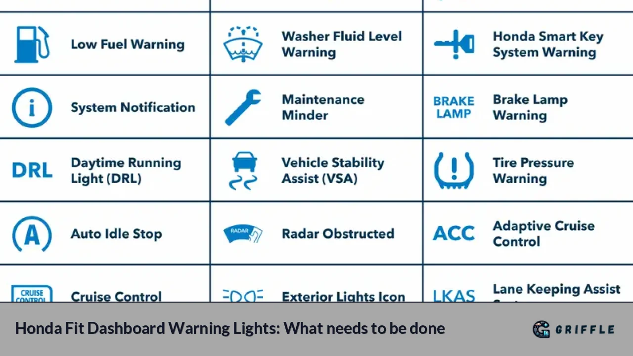 Honda Fit Dashboard Warning Lights: What needs to be done