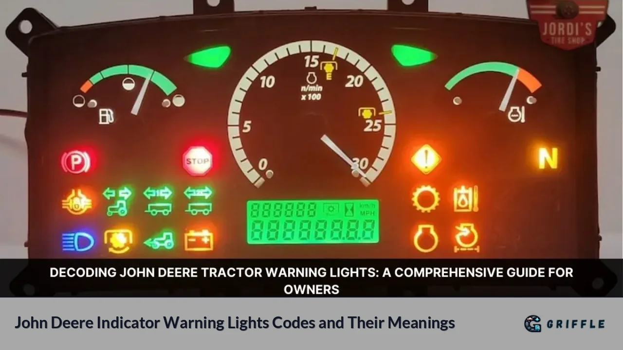 John Deere Indicator Warning Lights Codes and Their Meanings