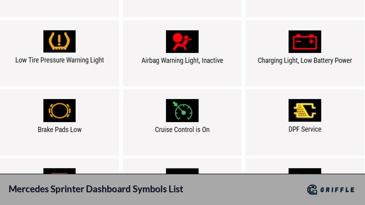 Mercedes Sprinter Dashboard Symbols List